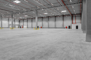 logistics hall warehouse new empty