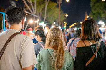 walking around the night market
