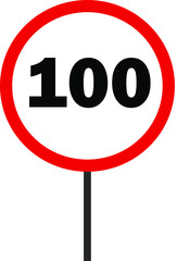 100.Illustration of traffic safety sign
