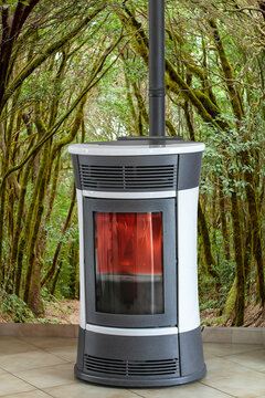 Pellet Stove And Forest