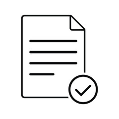 Approved document icon simple vector. Certificate mark. Complete qualification on white background