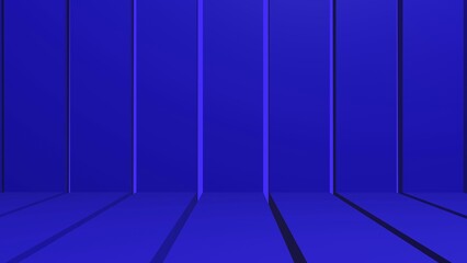 3d mockup podium stage for product showcase in dark purple color. Long stripes tech platform for products presentation. Minimal simple display background. 3d render illustration