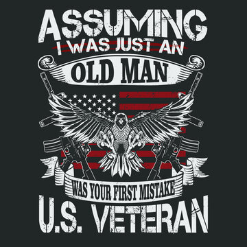 american veteran oldman illustration vector