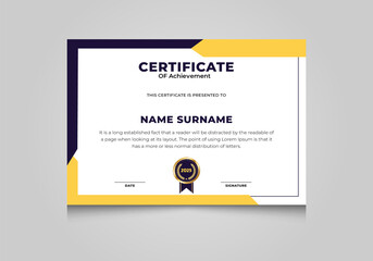 Clean And Simple Professional Certificate Template