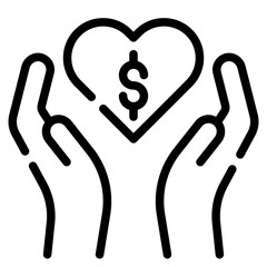 charitable outline icon