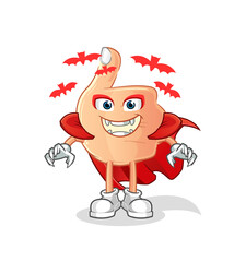 thumbs up Dracula illustration. character vector