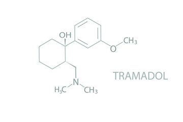 Tramadol molecular skeletal chemical formula.	