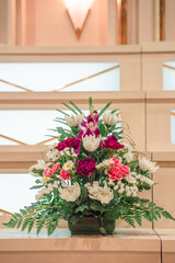 法事　祭壇に飾る仏花のイメージ素材