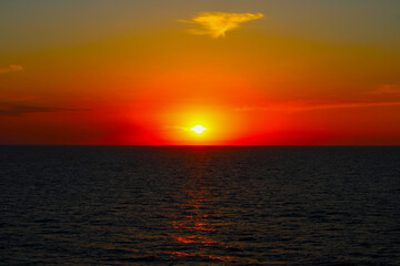 sunset over the sea