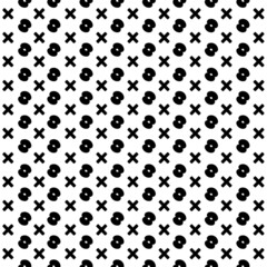 memphis style simple vector xo cute pattern , cross and circle.