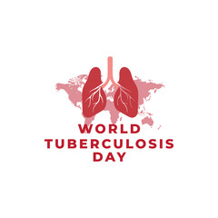 poster world tuberculosis day logo vector icon symbol illustration design
