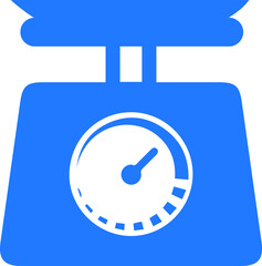 Analog weight scale icon blue version 