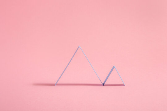 Zig Zags patterns on pink background