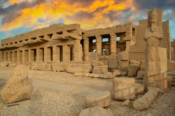 Karnak Temple Complex. Very beautiful sky. Luxor, Egypt, Africa