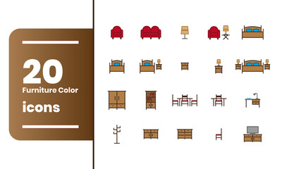 Furniture and HomeColor Icon Set