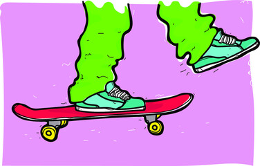 Skateboarding illustration