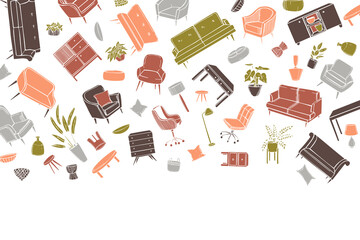 Obraz premium Furniture for the home.Vector background.