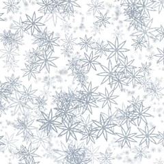 Snowflakes pattern. Seamless pattern with silver snowflakes. Idea for wallpaper, textiles, Christmas cards.