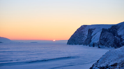 Zakt by the frozen river