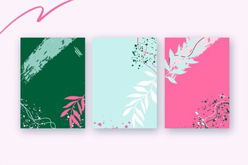 spring prints, templates, a collection of pictures of spring in one style, mint colors, pink shades, templates for instagram, floral background, spring background, delicate colors