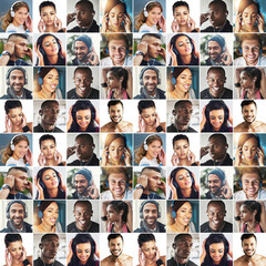 Music is a universal language. Composite image of a diverse group of people listening to music.