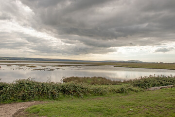 Clouds over the beach.
