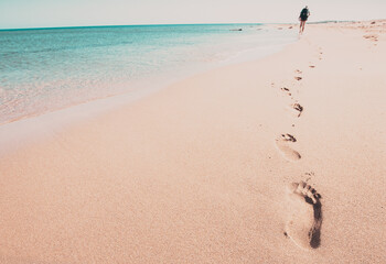 summer holiday background seashore and sand