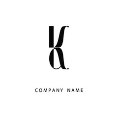 ak letter logo. Icon Design Template Element