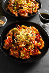 Spicy garlic fried chicken (Kkanpunggi)