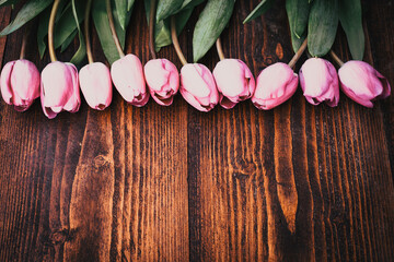 mother's day background beautiful bunch of fresh tulips