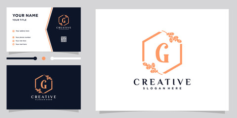 Monogram logo design initial latter G with style and creative concept