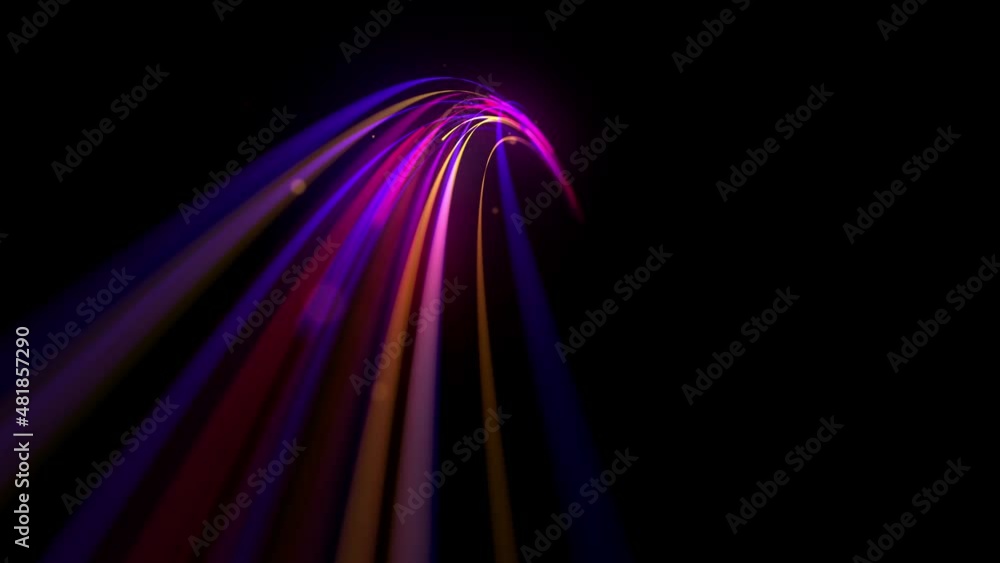 Poster abstract glowing 3d light strokes background/ 4k animation of an abstract looped wallpaper backgroun