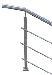 Chromium metal fence with handrail
