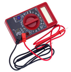 Digital multimeter on white