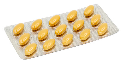 Pack of pills isolated on white