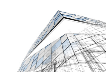 modern office building with sky