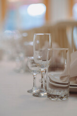 table setting in restaurant