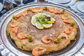 Moroccan Pastilla Recipe with Shrimp, Calamari and Fish
