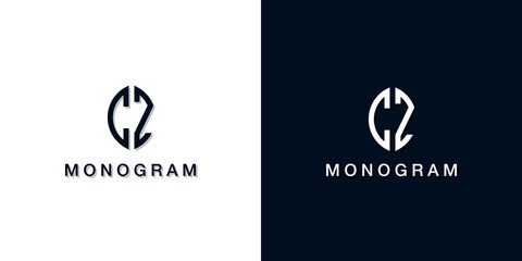 Leaf style initial letter CZ monogram logo.