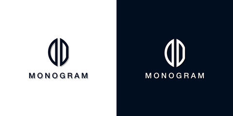 Leaf style initial letter DO monogram logo.