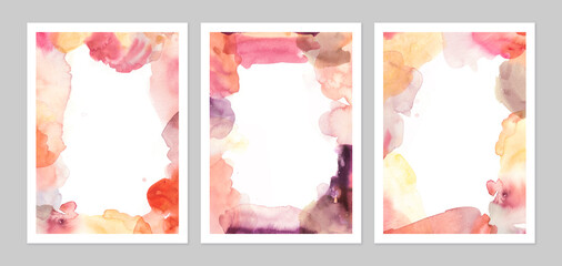Valentine's day abstract watercolor art background, watercolor brush texture. Hand painted illustration for prints, wall art, invitation and wallpaper.