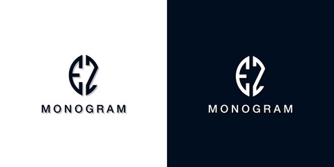 Leaf style initial letter EZ monogram logo.