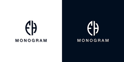 Leaf style initial letter FH monogram logo.