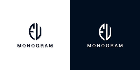 Leaf style initial letter FU monogram logo.