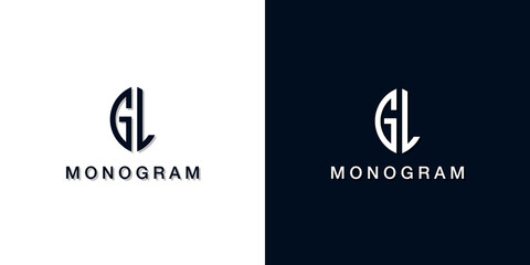 Leaf style initial letter GL monogram logo.