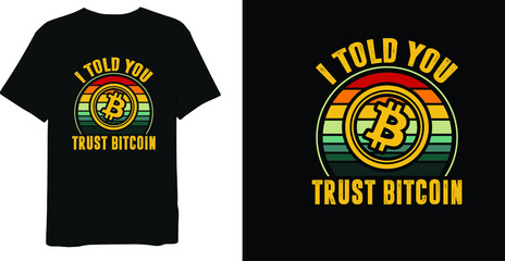 Vintage Bitcoin T-shirt Design