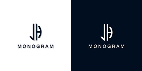 Leaf style initial letter JH monogram logo.