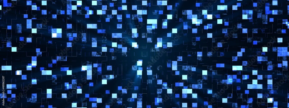 Poster abstract mosaic puzzle background. texture of squares and lines. design of technical interference. m