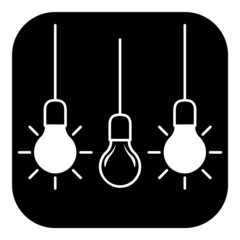 Lightbulb Idea Flat Icon Isolated On White Background