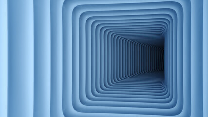 Endless layered tunnel into darkness.High quality rendered illustration for background.
